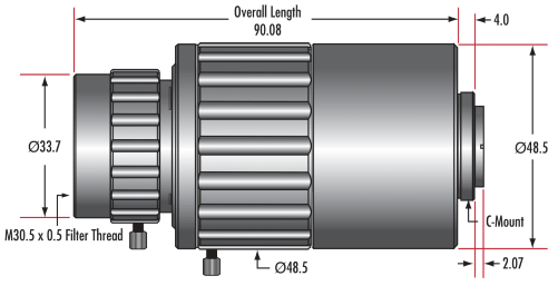 1.0X - 3.0X Telecentric VariMagTL® Lens (#88-387)